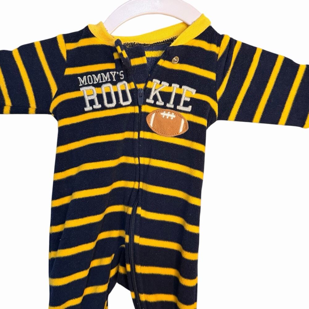 Carter's Child Of Mine Mommy's Rookie Sleeper Jumpsuit Baby Boy Newborn Blue Zip